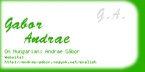 gabor andrae business card